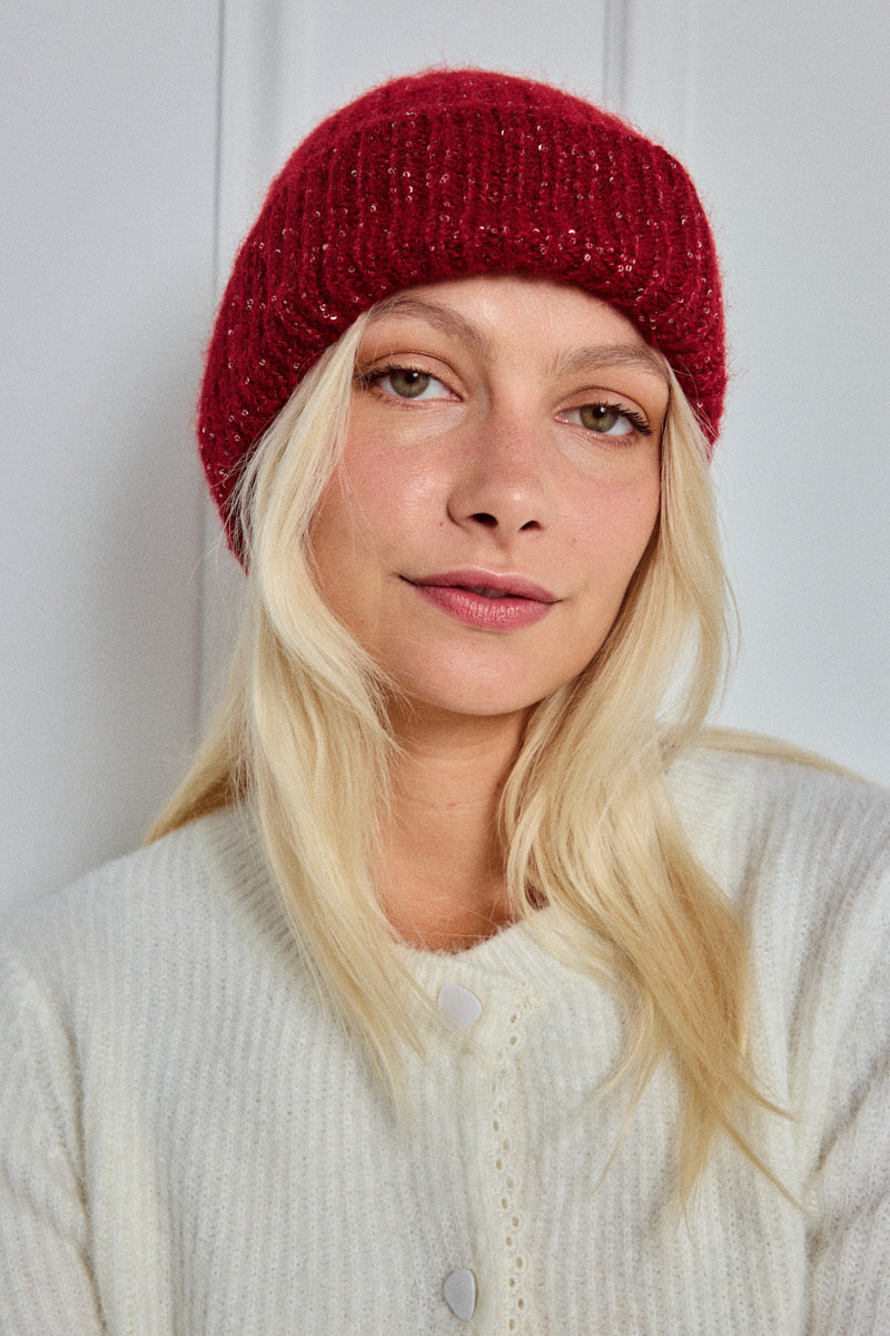 Bonnet en laine avec sequins ÉLOI - FIN DE SÉRIE