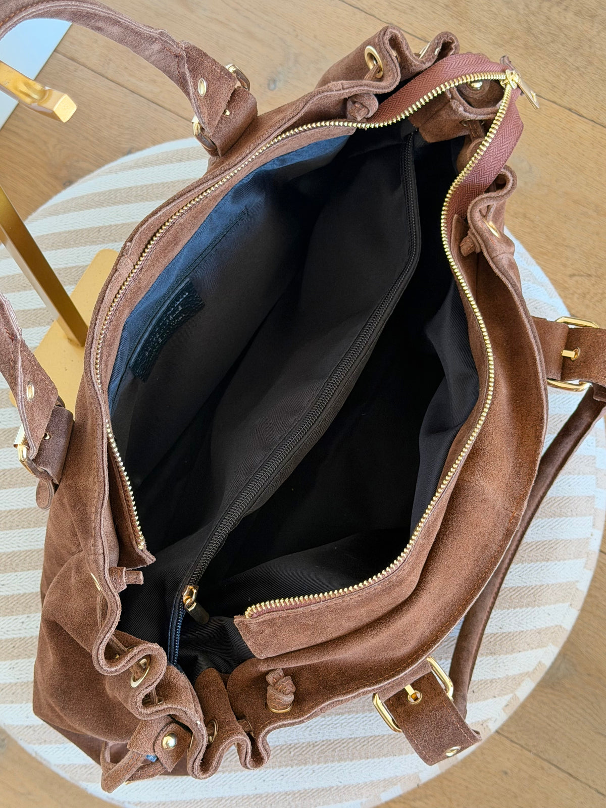 Sac cabas XL en cuir daim • JASPER Café