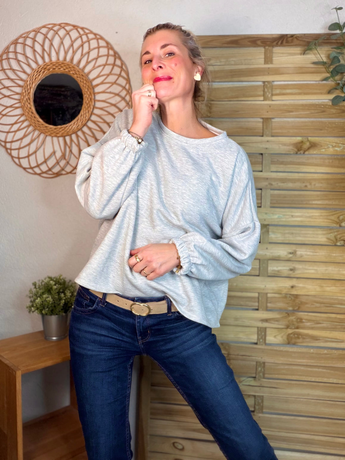 Sweat molleton oversized GOOD VIBES - MIKA