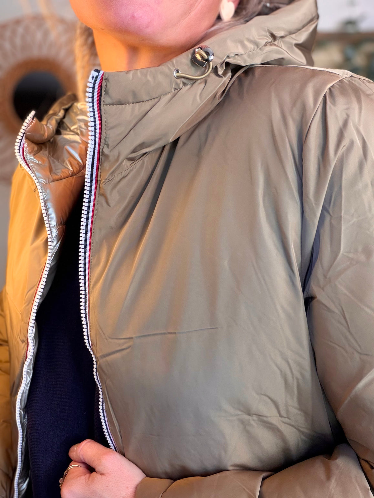 Doudoune imperméable réversible longue ANGÈLE COURT - Camel - MELYA MELODY