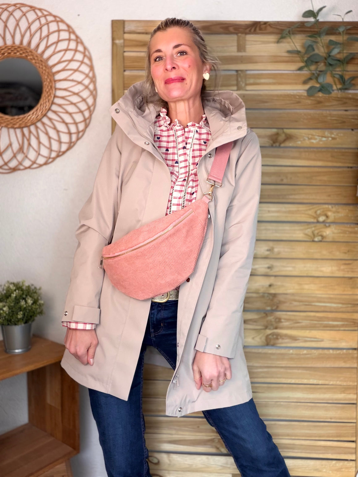 LAURA JO - Imperméable LAURENCE long - Beige • DÉSTOCKAGE
