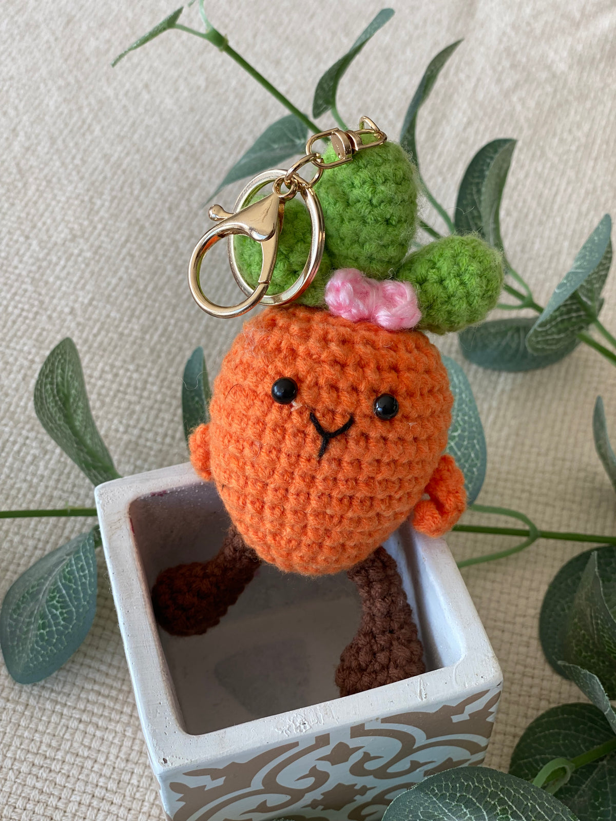 Porte-clefs Grigri en crochet ANATOLE