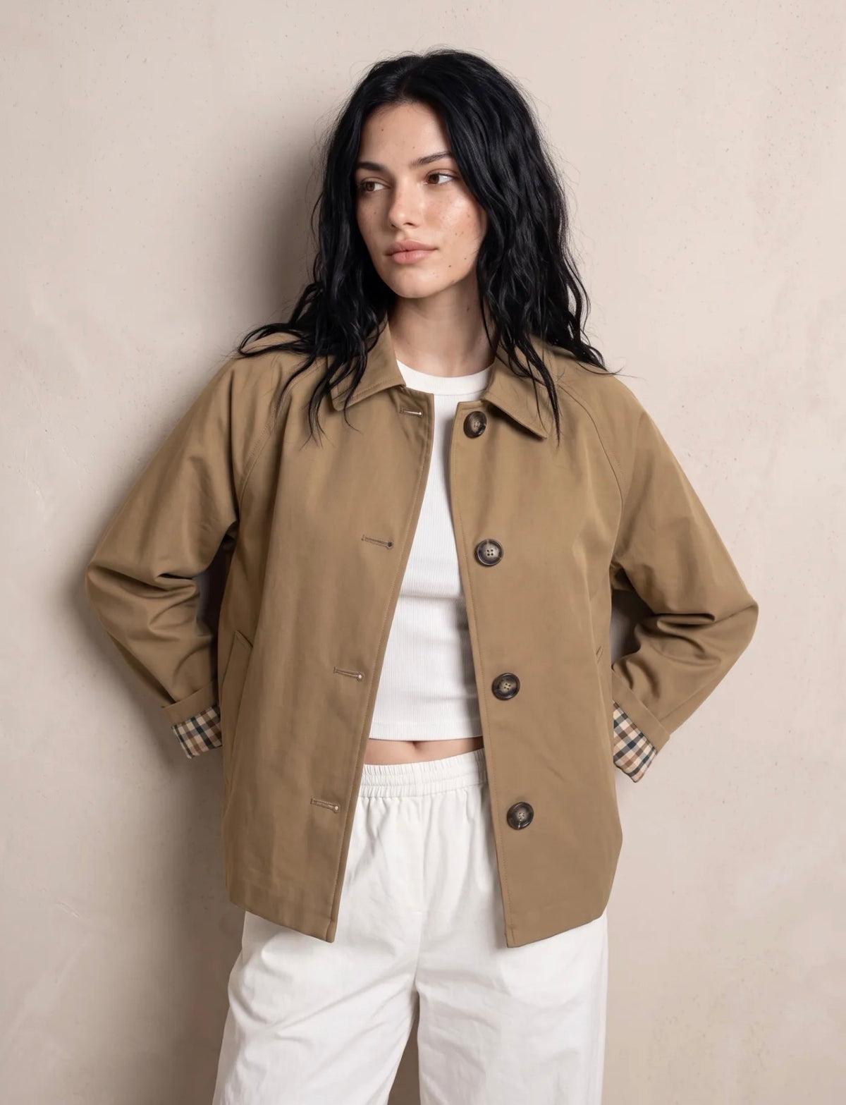 ⚡️ ARRIVAGE • Veste Trench, doublure à carreaux DANA Camel