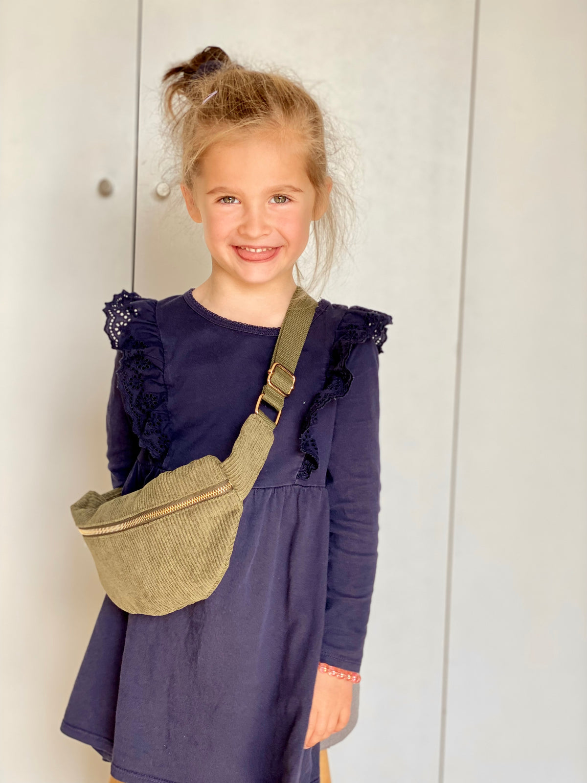 Sac banane M…ini - velours cotelé Ciao Boum - IVY - Kaki