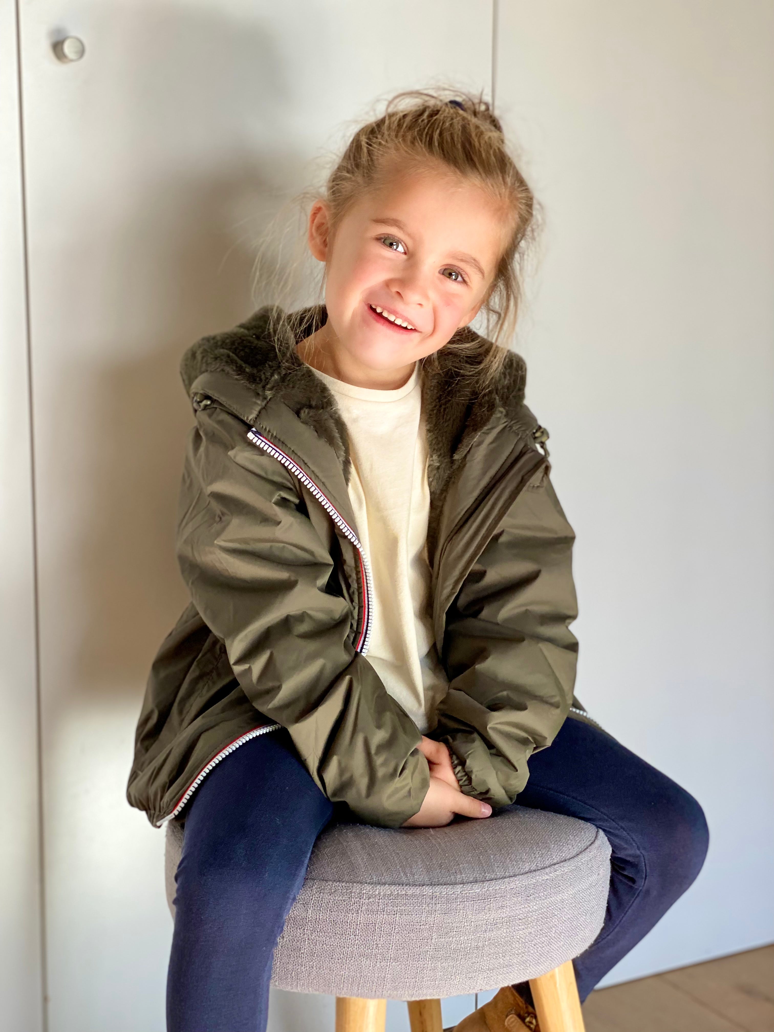 LAURA JO - Parka Imperméable mixte LOUIS.E KIDS fourré - Kaki