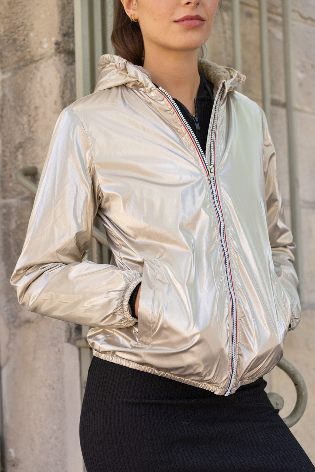 LAURA JO - Parka Imperméable LOUISE COURT fourré - Doré