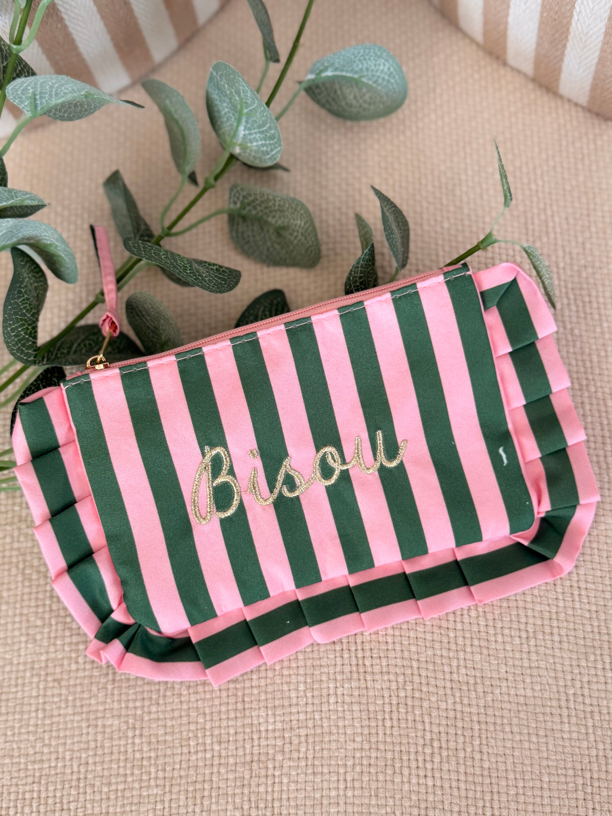 Pochette rayée à volants ADRIANA