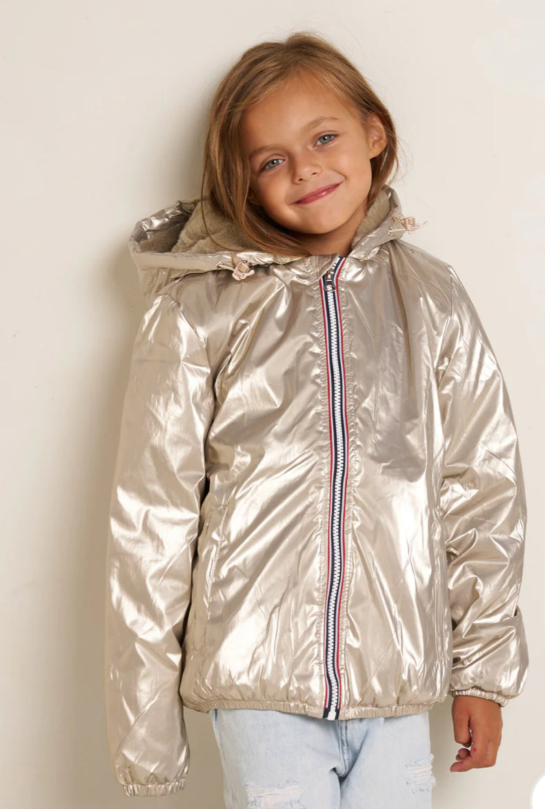 LAURA JO - Parka Imperméable mixte LOUIS.E KIDS fourré - Doré