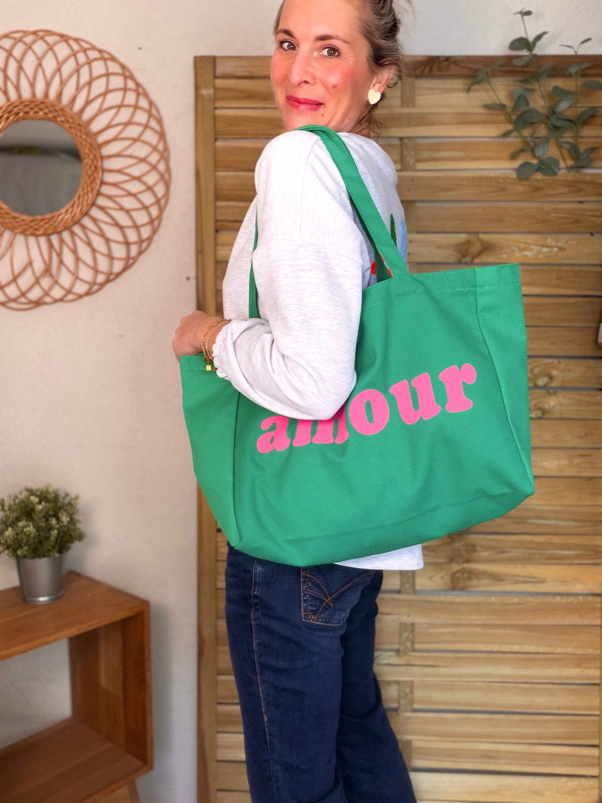 Grand cabas Tote bag uni amour BELLY