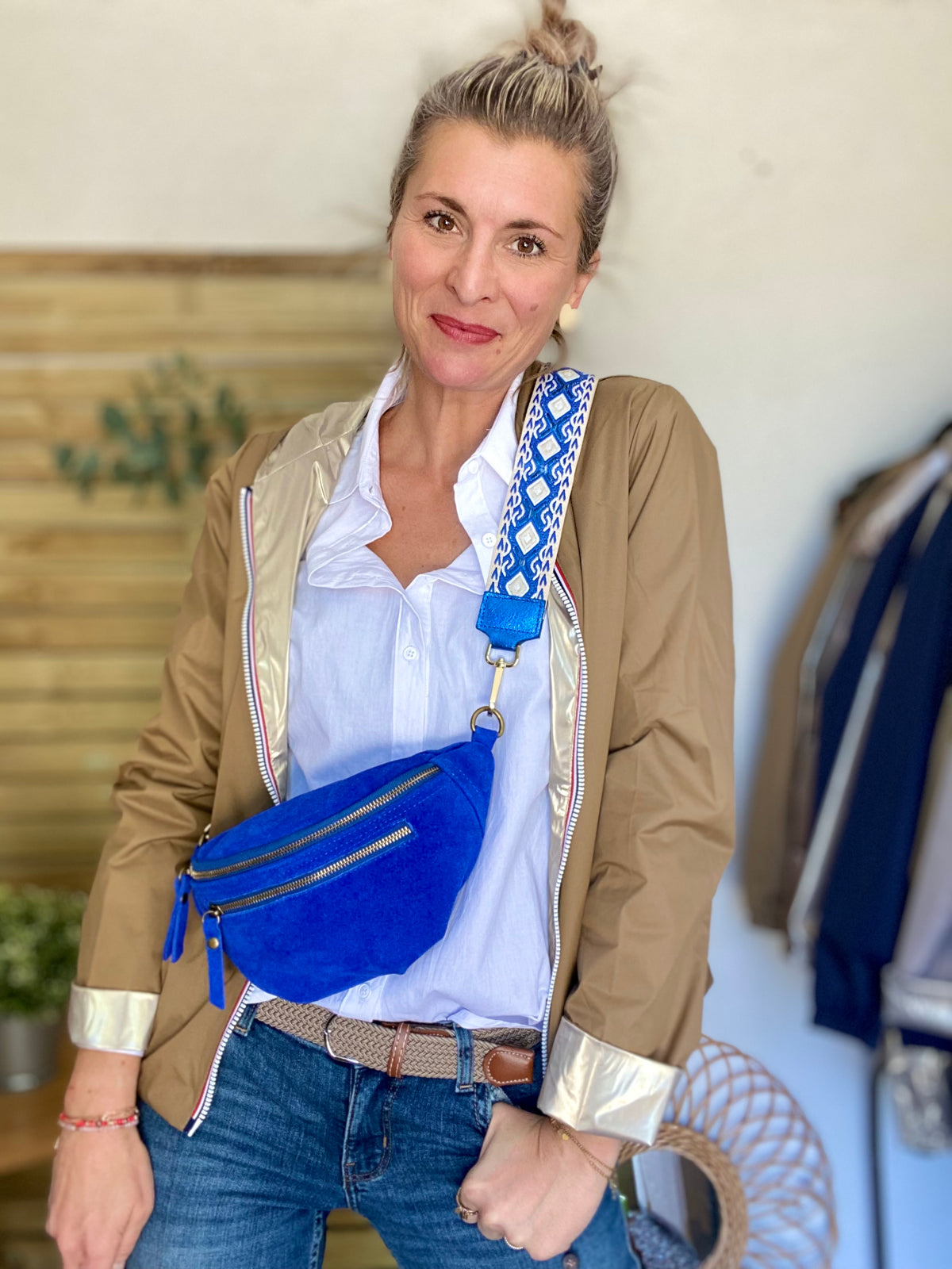 LAURA JO - Imperméable réversible GARANCE COURT léger - Camel/Doré