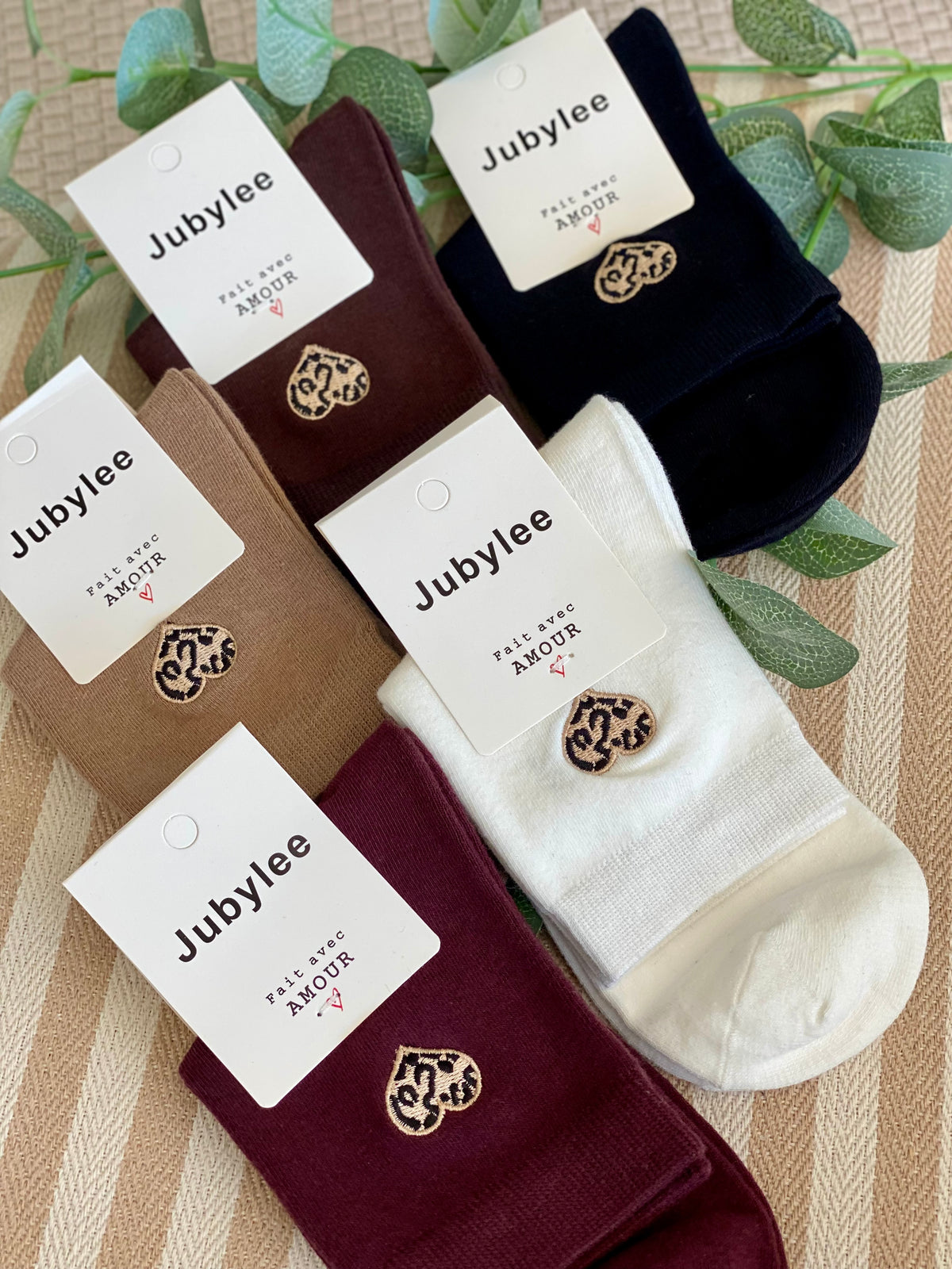 Chaussettes Coeur Léo 🐆 SANDY