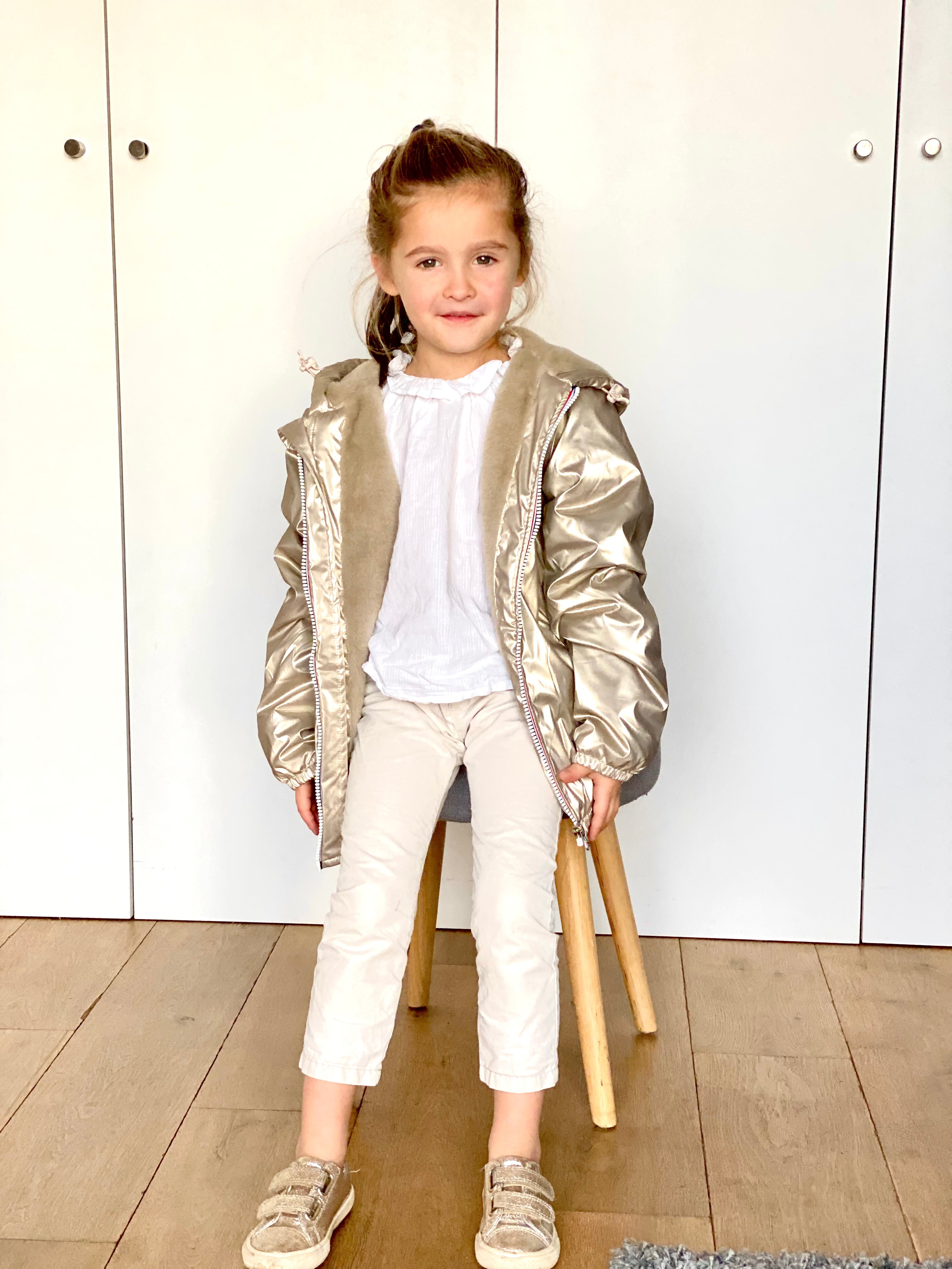LAURA JO - Parka Imperméable mixte LOUIS.E KIDS fourré - Doré