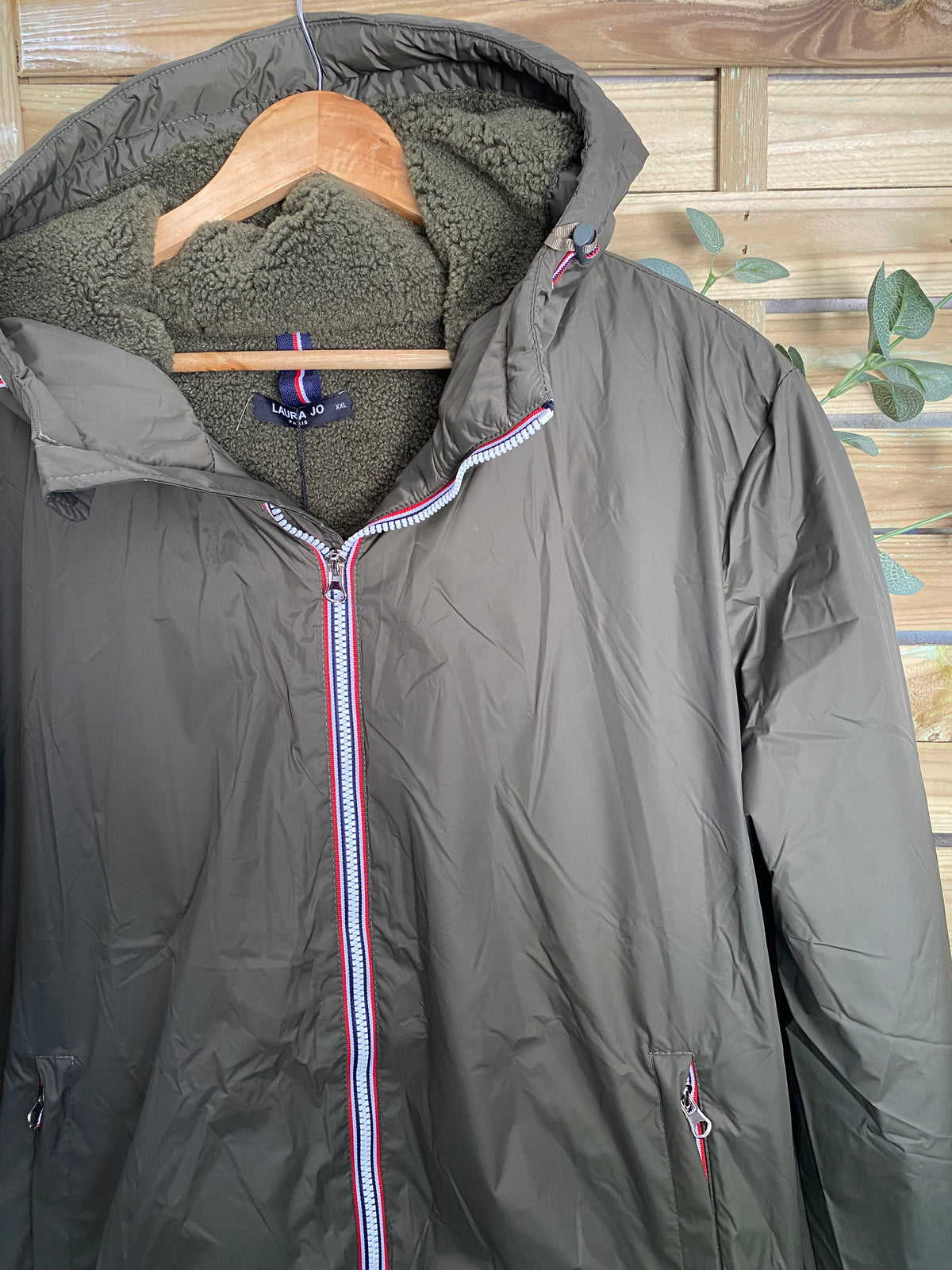 LAURA JO - Parka Imperméable Homme LOUIS* LONG sherpa Kaki