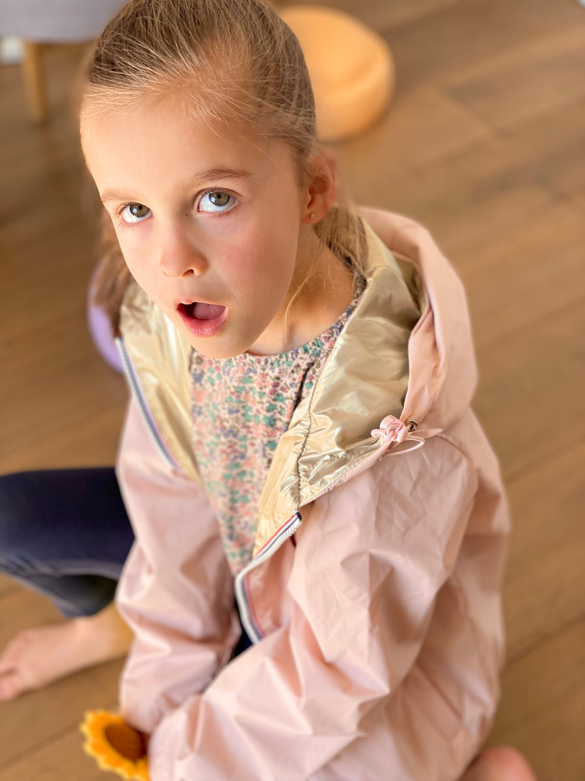 LAURA JO - Imperméable réversible léger GARANCE KIDS enfant (mixte) - Rose / Doré