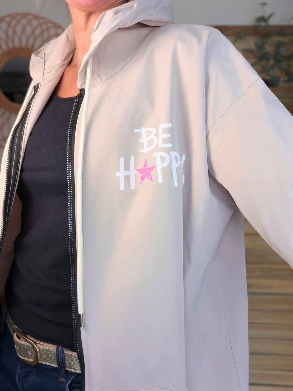 Veste Coupe vent long LESLIE - Beige - FIN DE SÉRIE