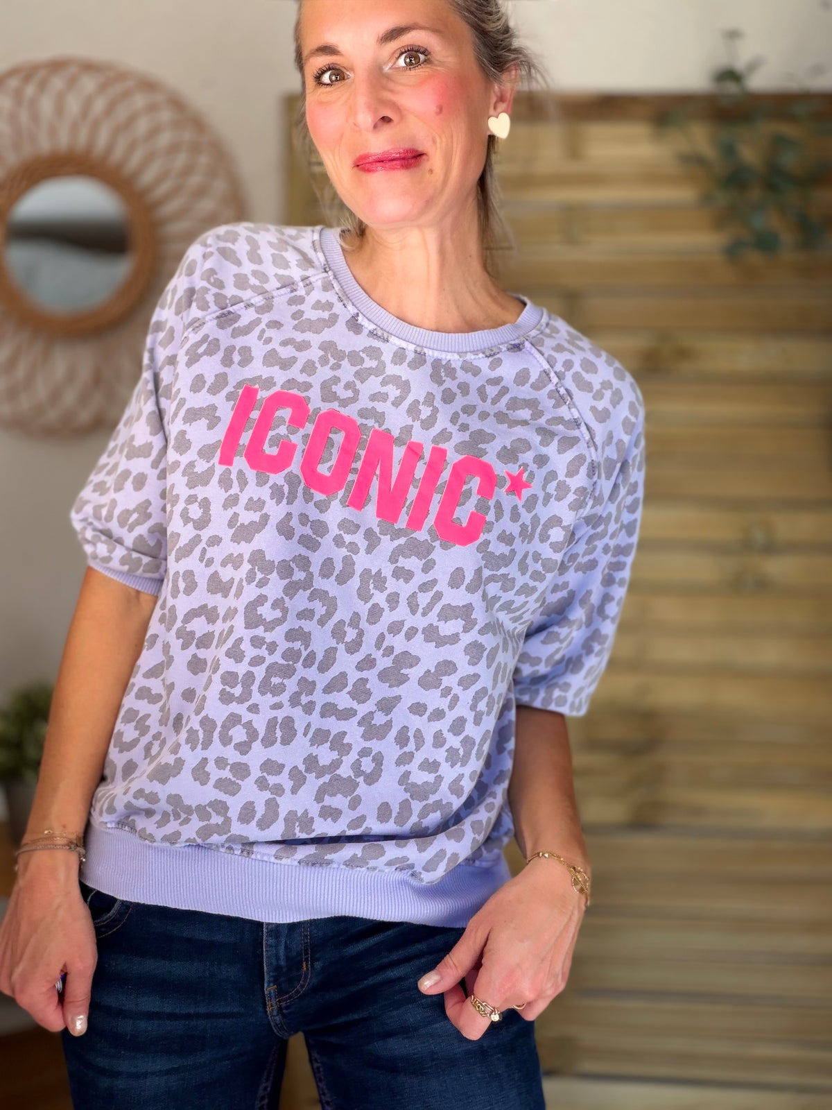 Sweat ICONIC Léo - ANGELA Parme - FIN DE SÉRIE