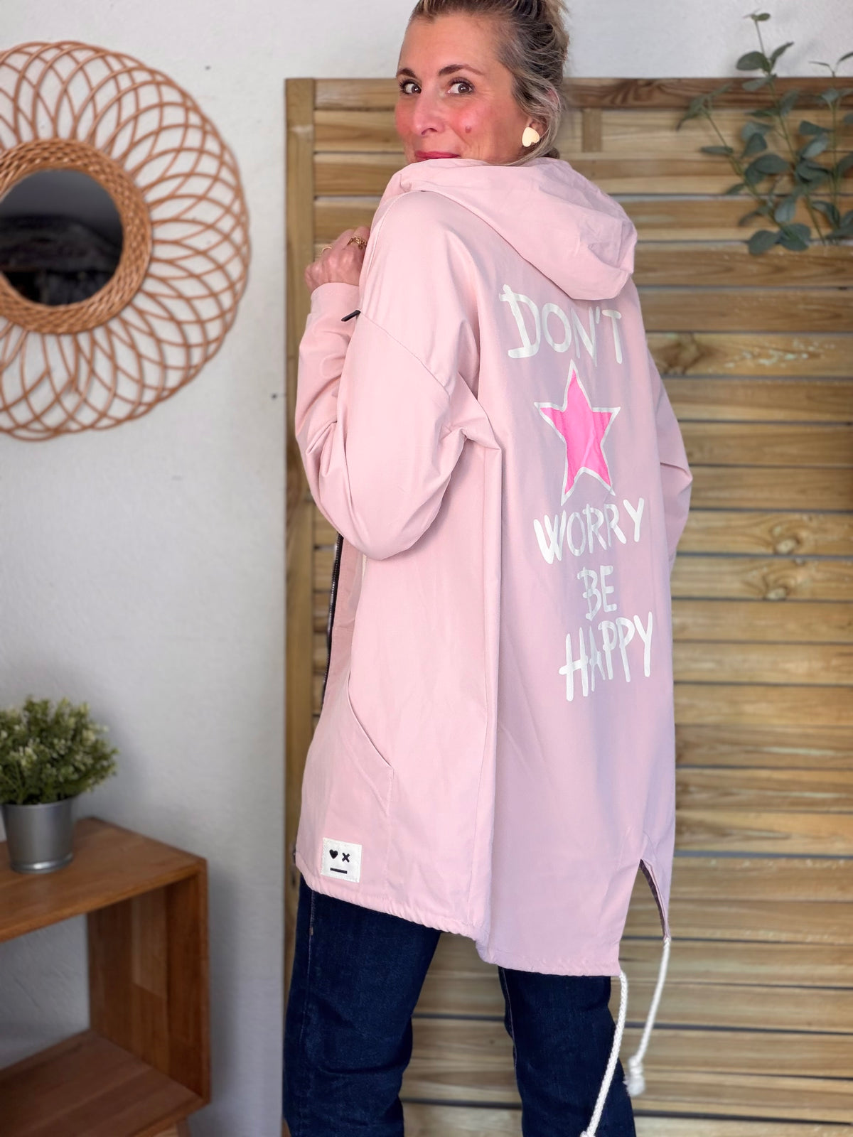 Veste Coupe vent long LESLIE - Rose clair - FIN DE SÉRIE