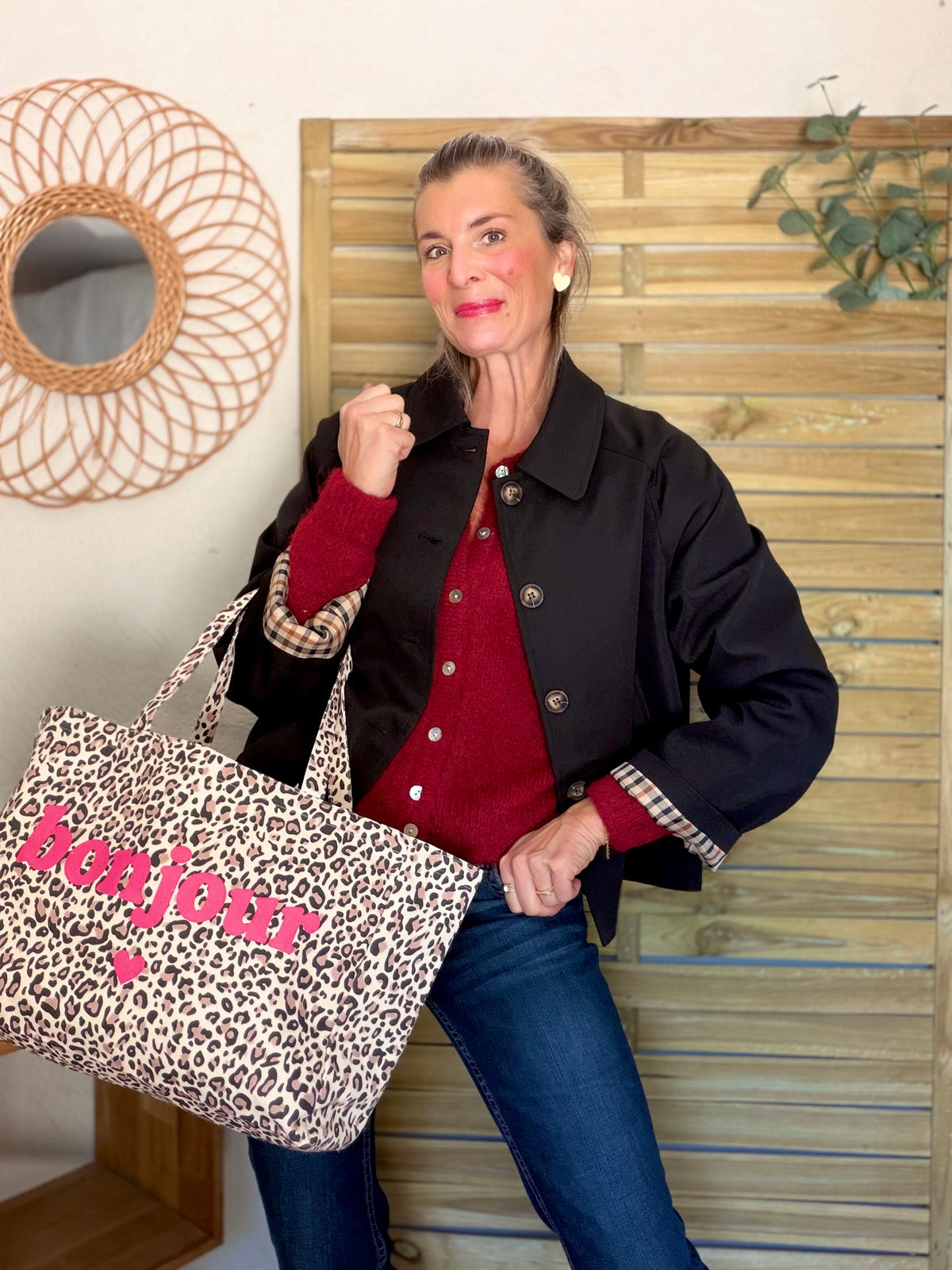 Gilet en maille MERYL - Cerise