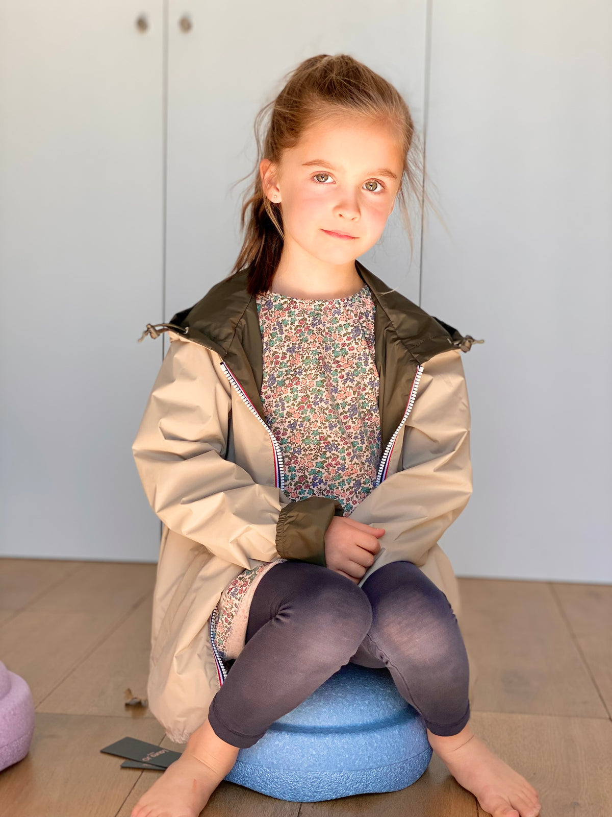 LAURA JO - Imperméable réversible léger GARANCE KIDS enfant (mixte) - Kaki / Beige • DÉSTOCKAGE sur Taille 6 ans
