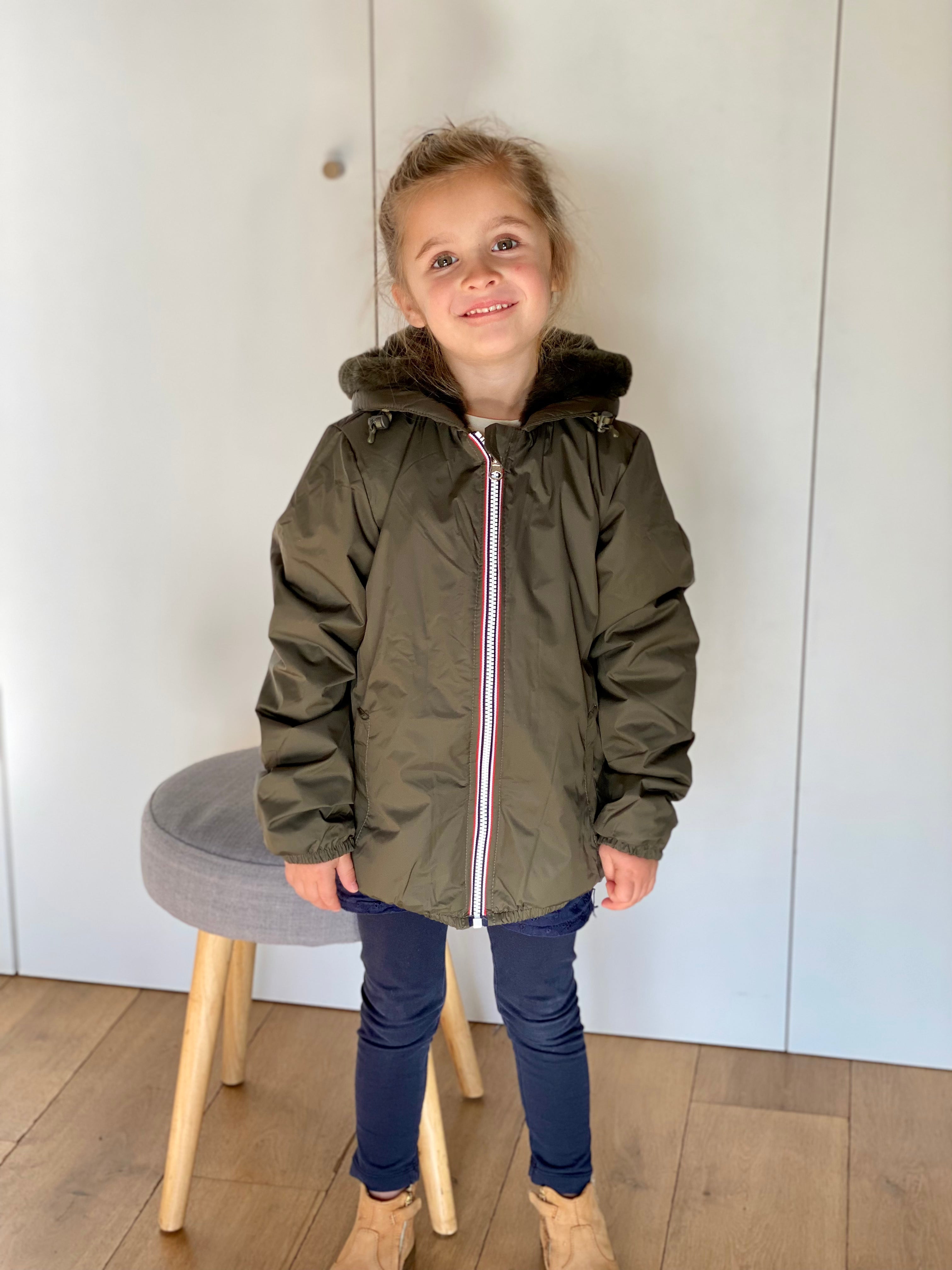 LAURA JO - Parka Imperméable mixte LOUIS.E KIDS fourré - Kaki