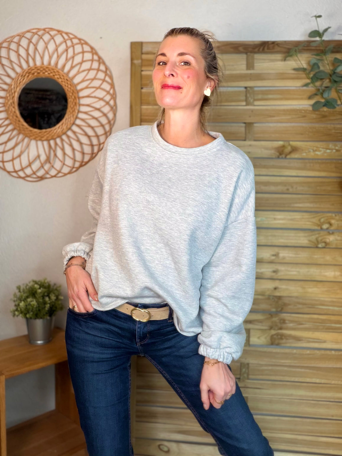 Sweat molleton oversized GOOD VIBES - MIKA