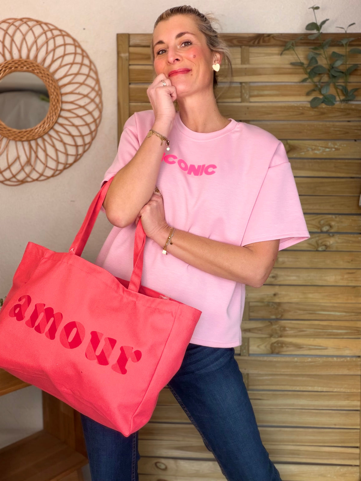 Grand cabas Tote bag uni amour BELLY