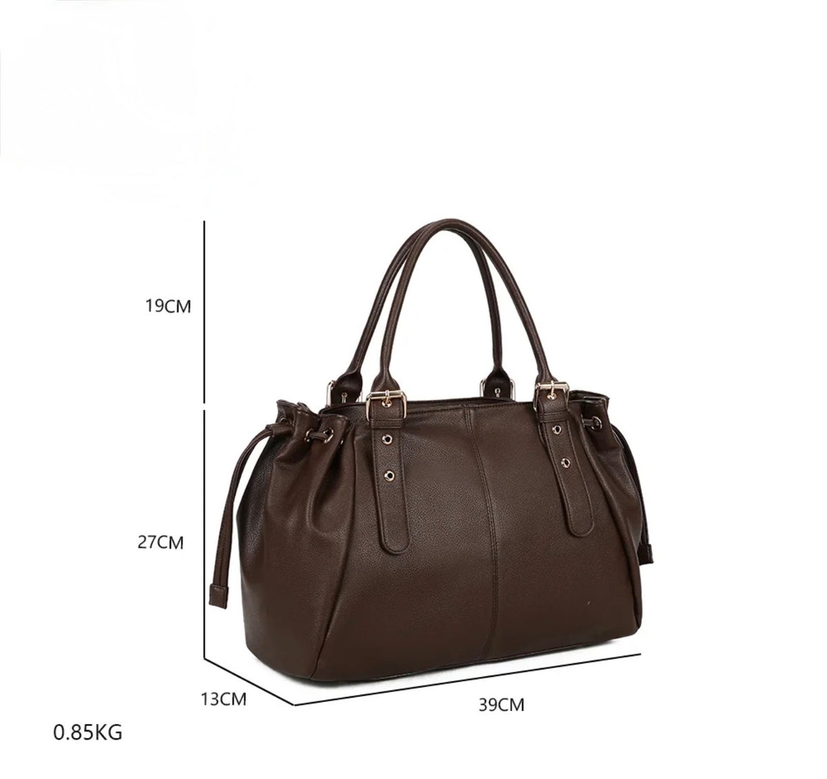 Sac cabas XL simili cuir CLÉA Chocolat