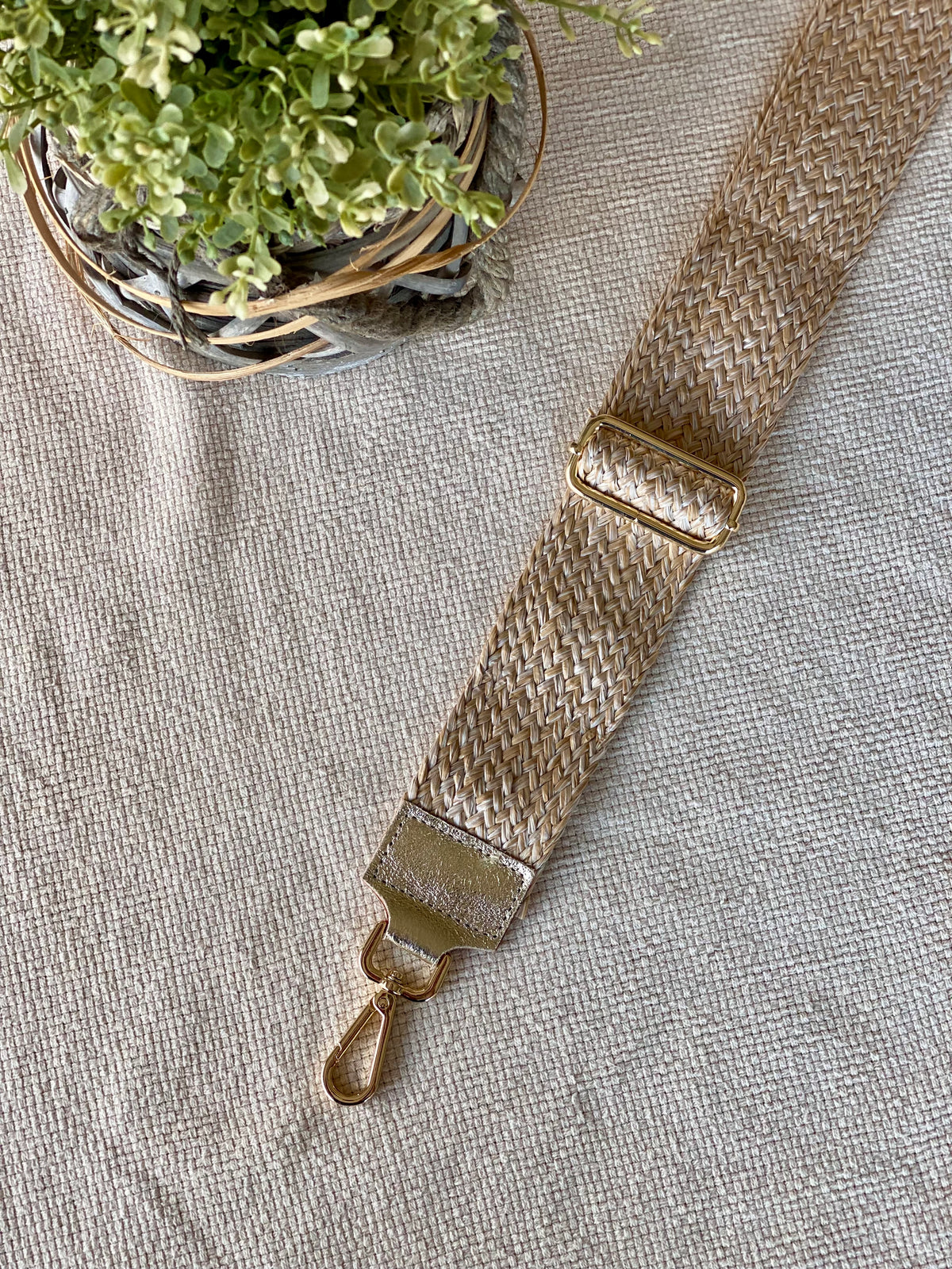 Sangle / Bandoulière pour sacs/ bananes - JENNA (effet paille)