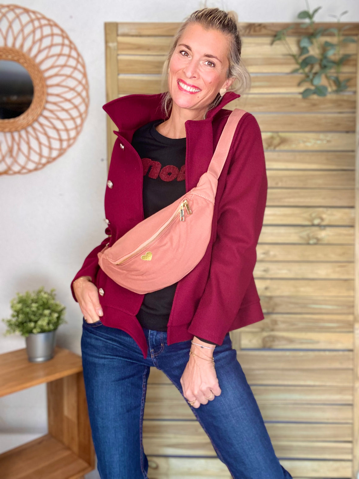 Sweat amour DORIA - Noir / Bordeaux