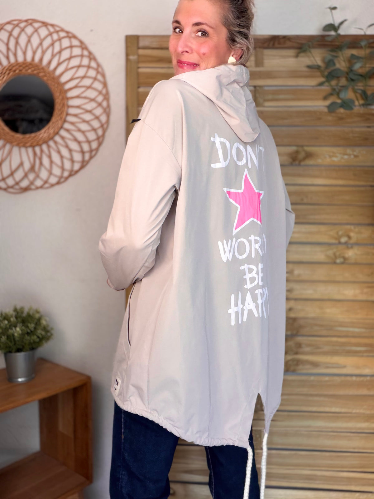 Veste Coupe vent long LESLIE - Beige - FIN DE SÉRIE