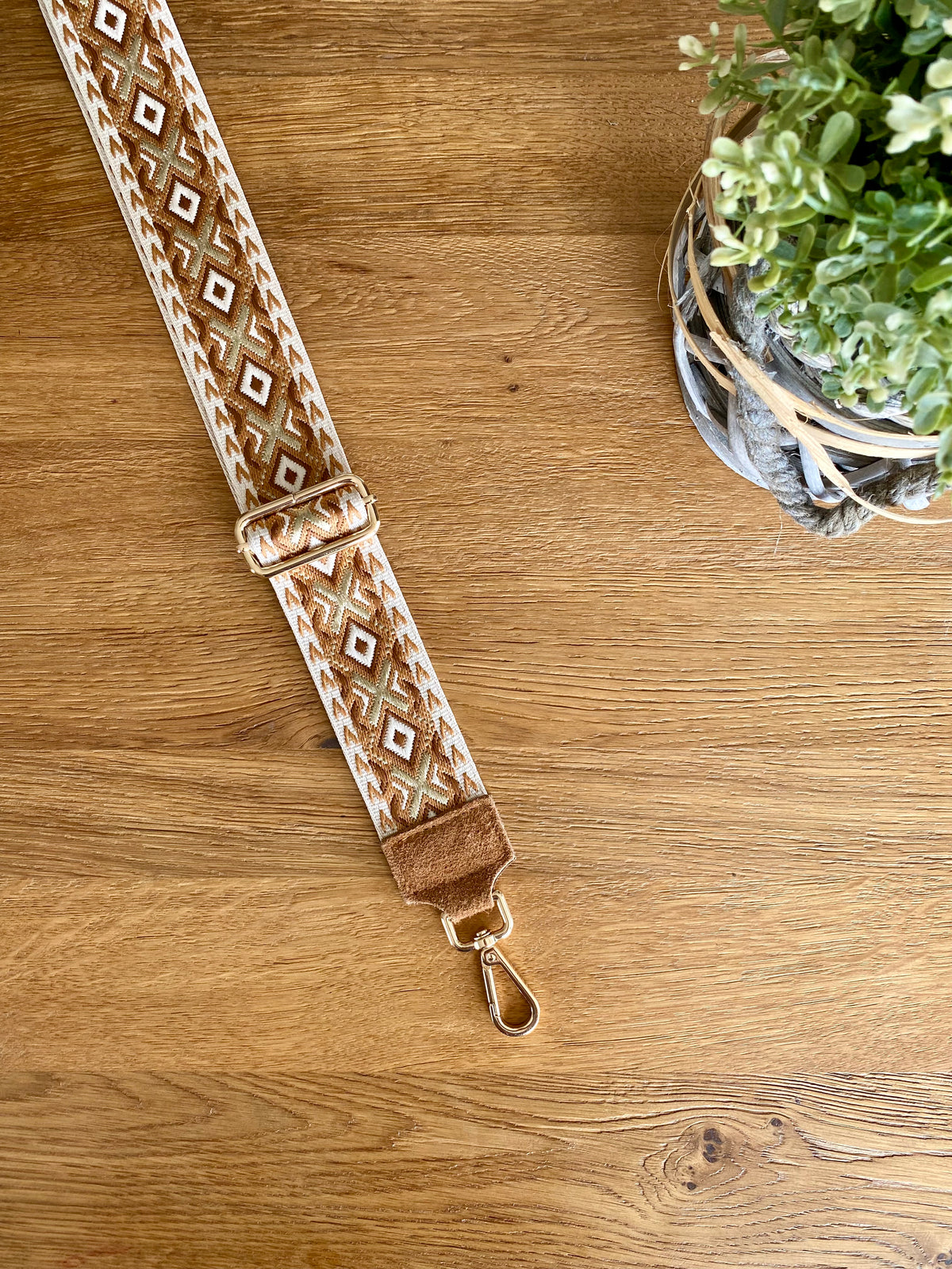Sangle / Bandoulière en cuir daim pour sacs/ bananes - MARNIE