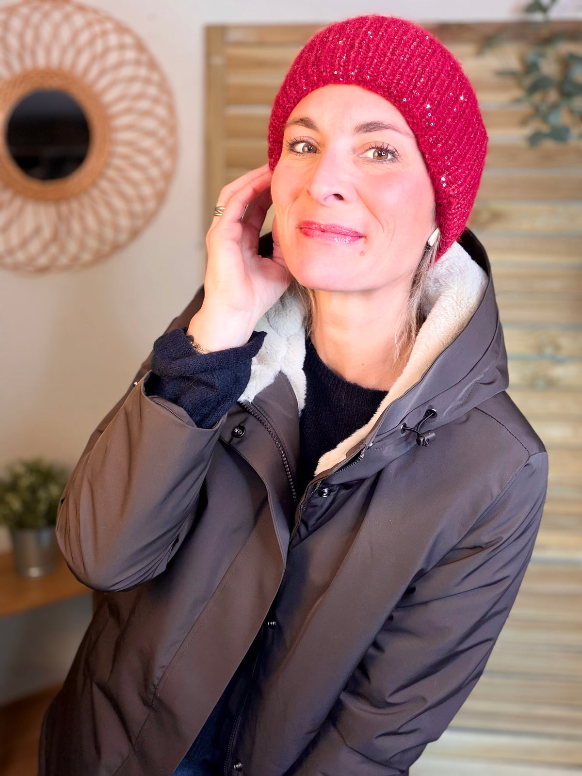 Bonnet en laine avec sequins ÉLOI - FIN DE SÉRIE