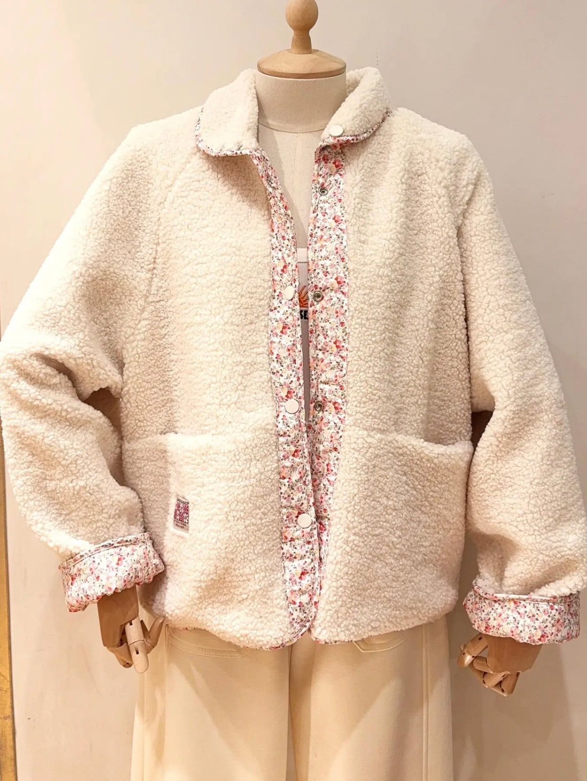 Veste réversible Sherpa ODETTE Liberty / Écru