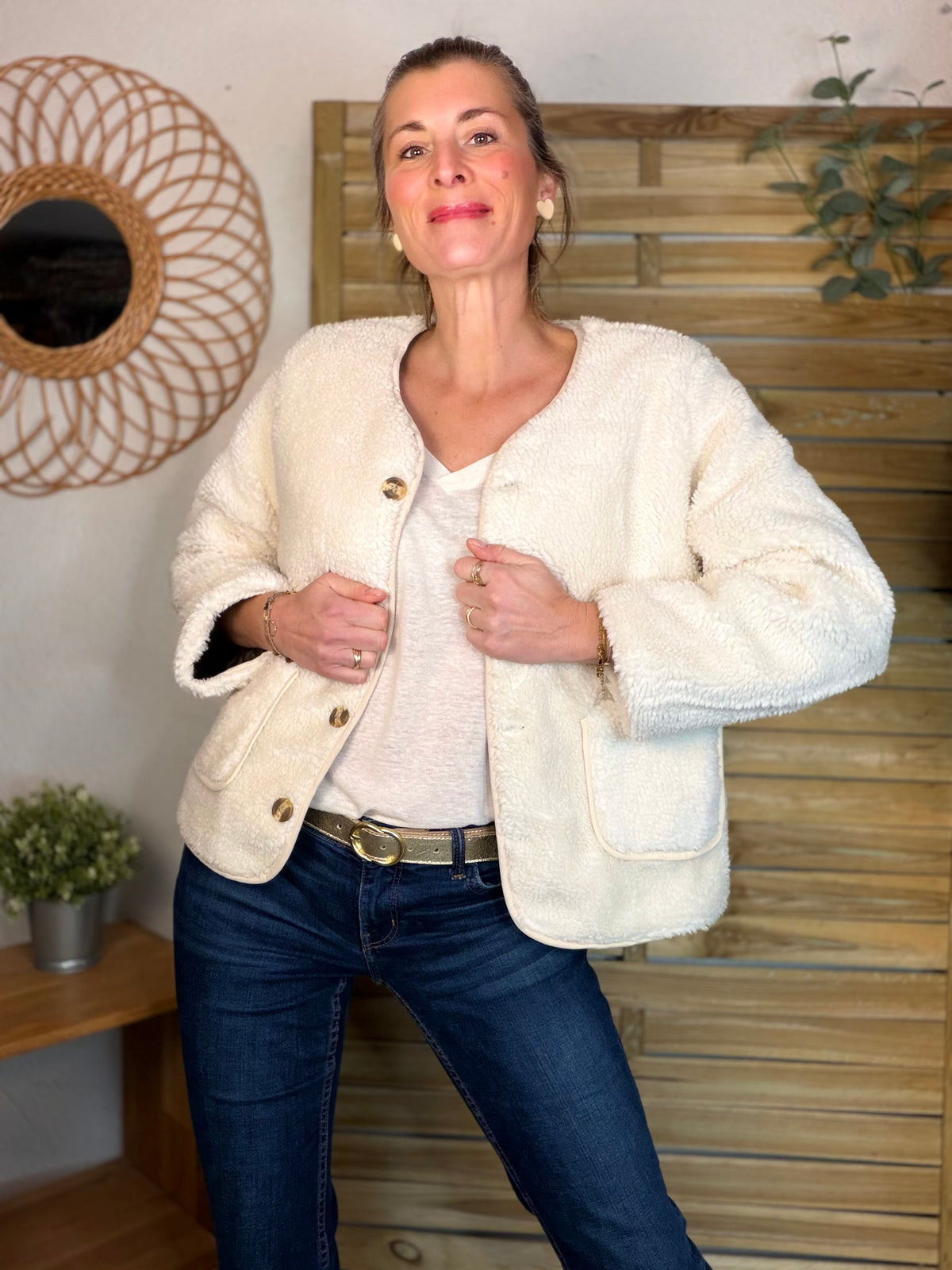 ⚡️ ARRIVAGE - Veste matelassée réversible Sherpa NOÉMIE Kaki
