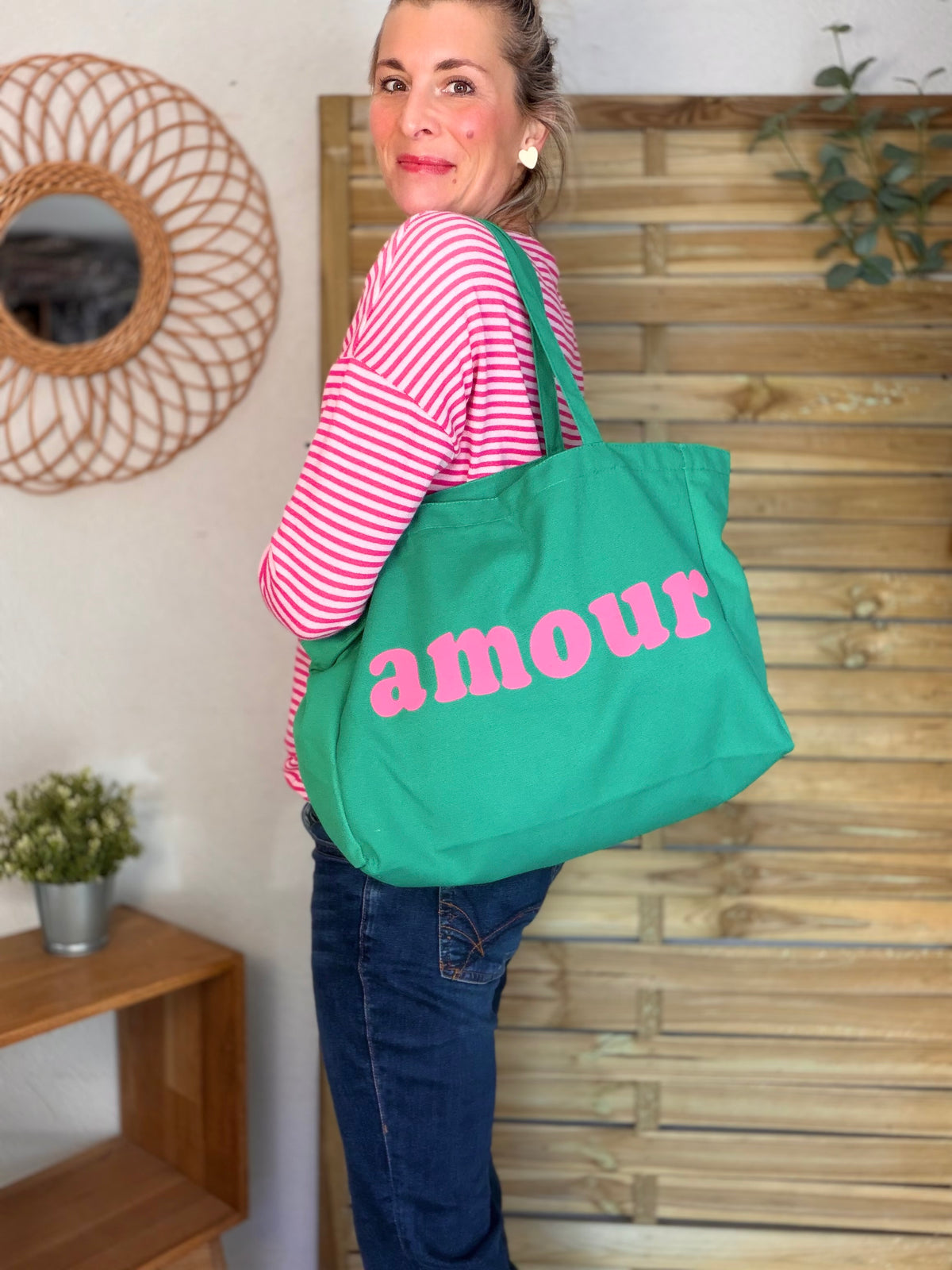Grand cabas Tote bag uni amour BELLY