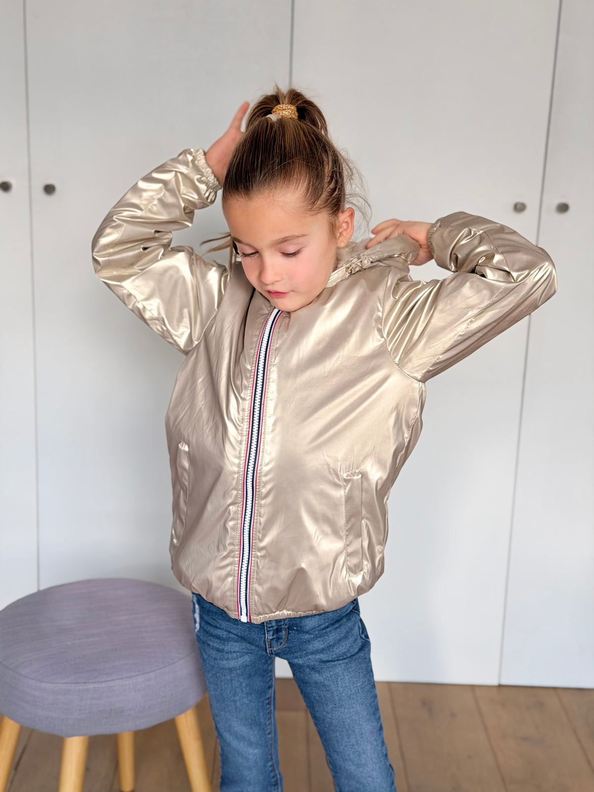 LAURA JO - Parka Imperméable mixte LOUIS.E KIDS Sherpa - Doré