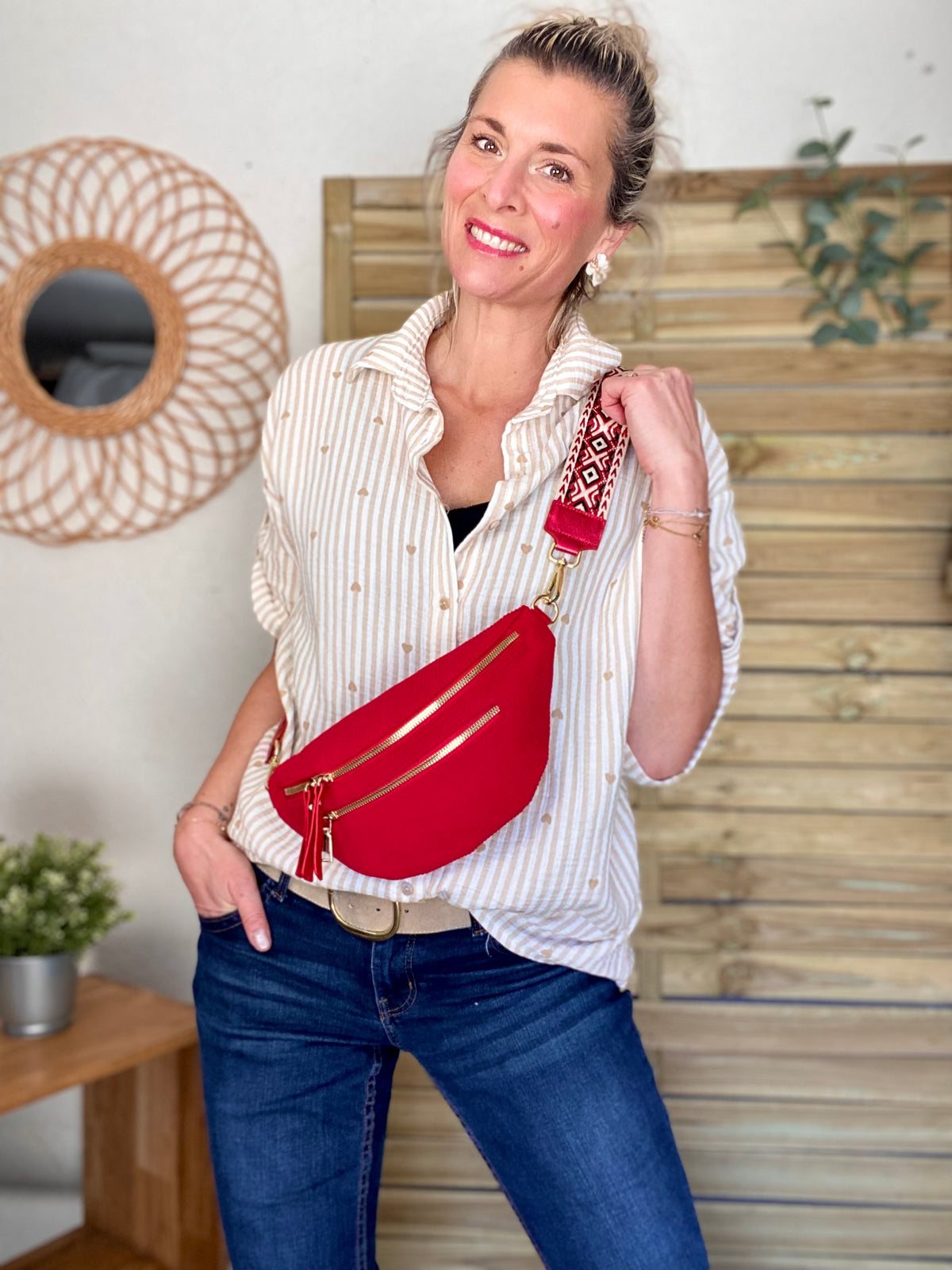 Sangle / Bandoulière en cuir irisé pour sacs/ bananes - JOEY Color Pop