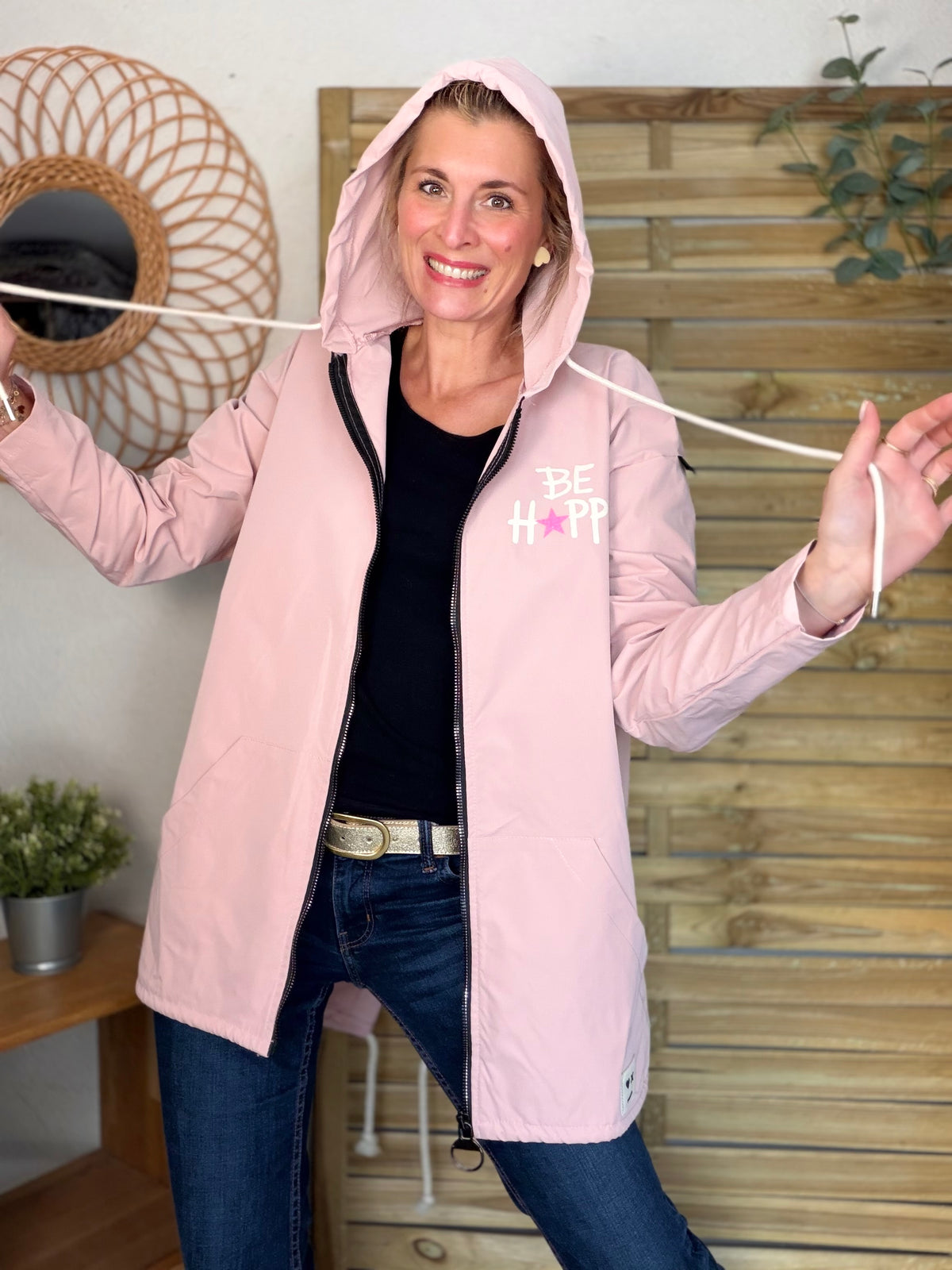 Veste Coupe vent long LESLIE - Rose clair - FIN DE SÉRIE