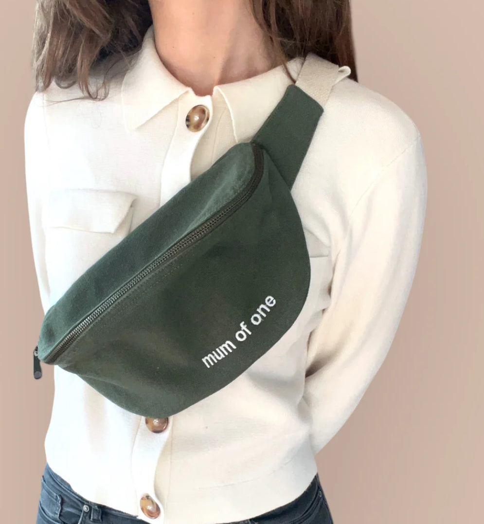 Sac banane en toile MUM OF - Kaki - FAMILY IMPACT STORIES - FIN DE SÉRIE