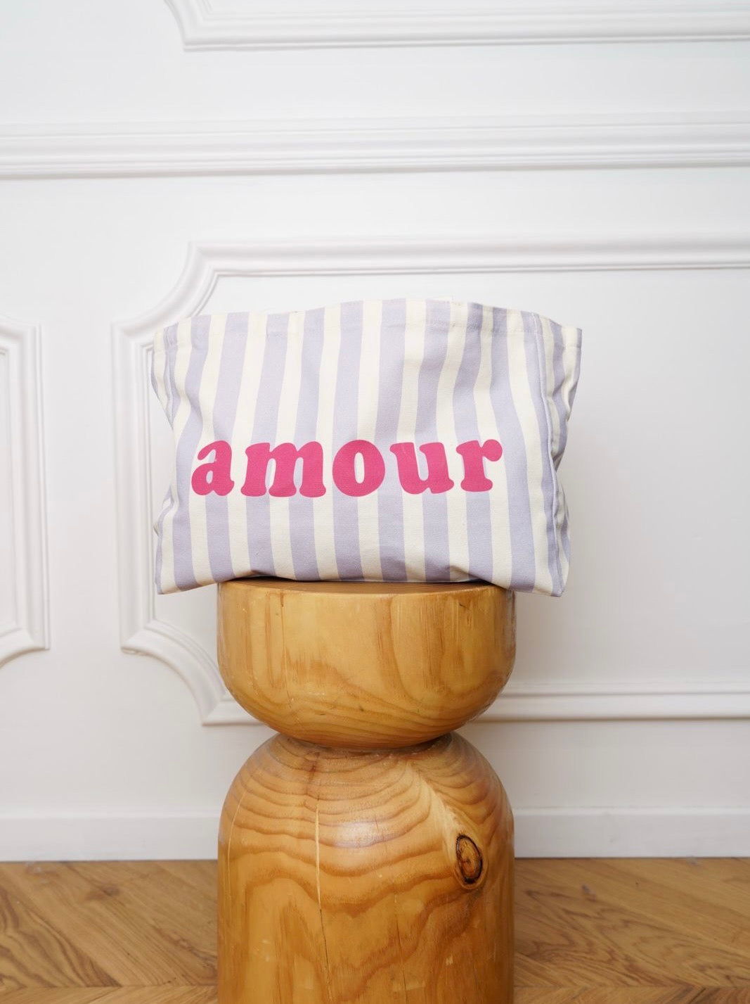 Grand cabas Tote bag rayé amour BELLY