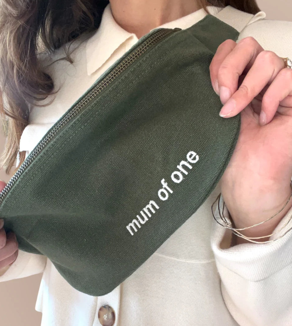 Sac banane en toile MUM OF - Kaki - FAMILY IMPACT STORIES - FIN DE SÉRIE