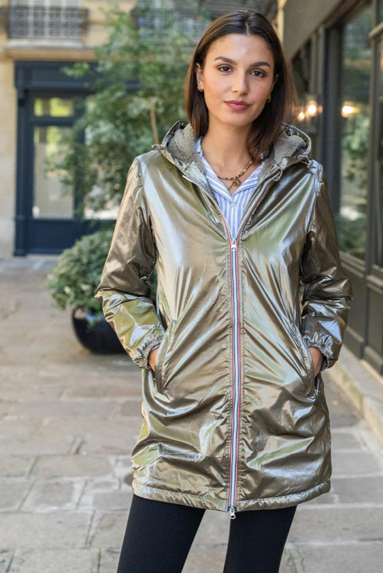 LAURA JO - Parka Imperméable LOUISE LONG fourré - Bronze