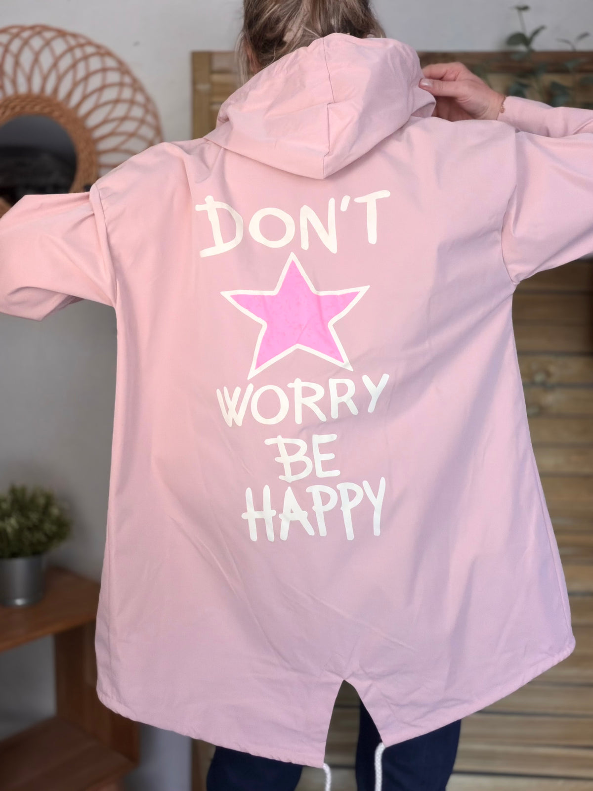Veste Coupe vent long LESLIE - Rose clair - FIN DE SÉRIE
