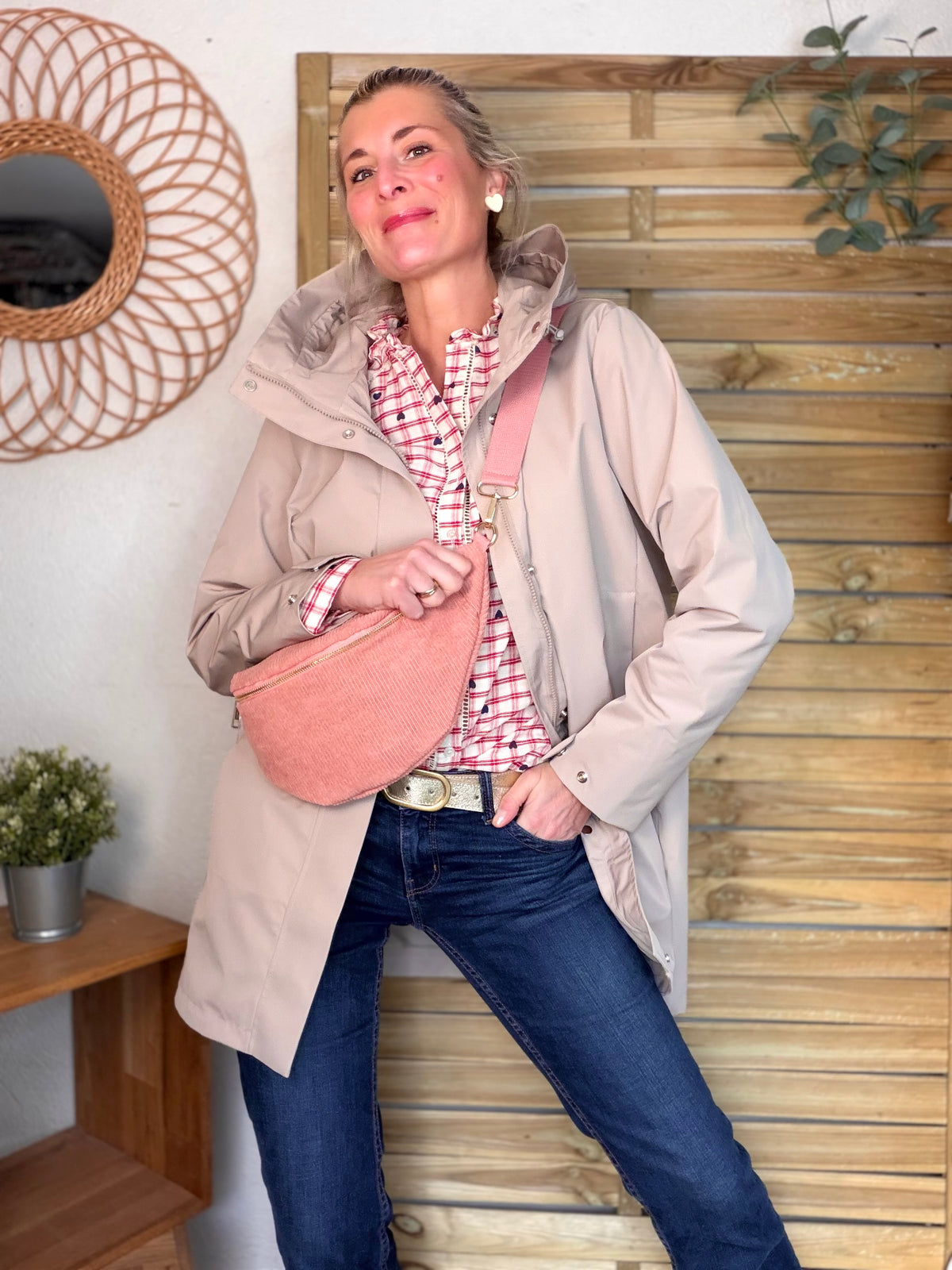 LAURA JO - Imperméable LAURENCE long - Beige • DÉSTOCKAGE