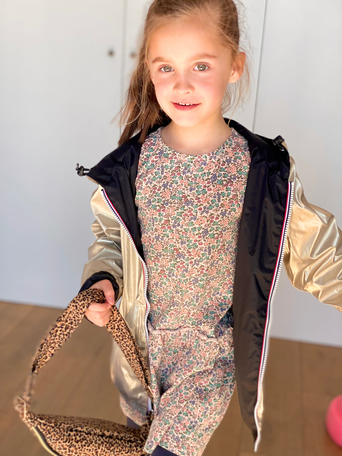 LAURA JO - Imperméable réversible léger GARANCE KIDS enfant (mixte) - Noir / Doré (DÉSTOCKAGE sur Taille 6 ans)