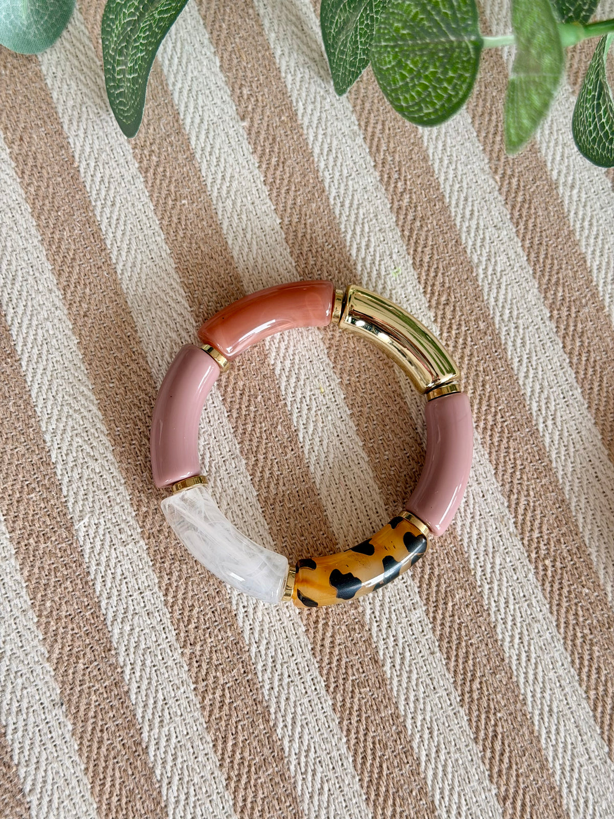 Bracelet jonc élastiqué motif Léo 🐆 ÉMILIA
