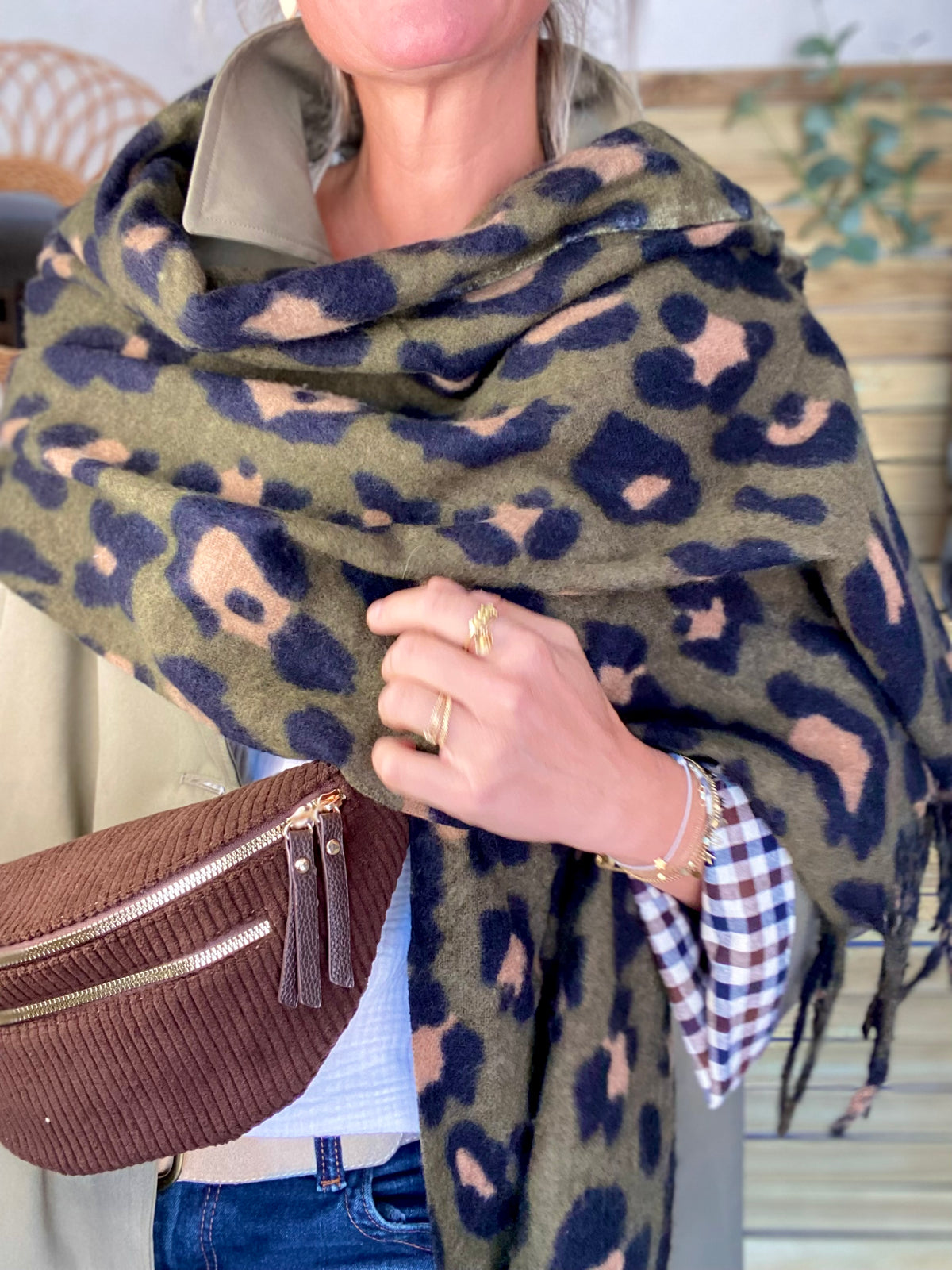 Écharpe douce MARTINE - Léo Kaki 🐆
