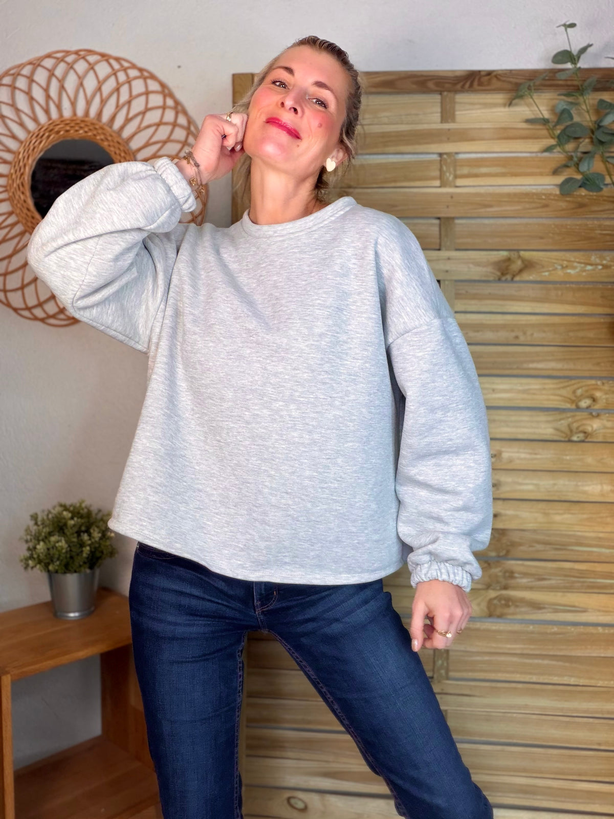 Sweat molleton oversized GOOD VIBES - MIKA