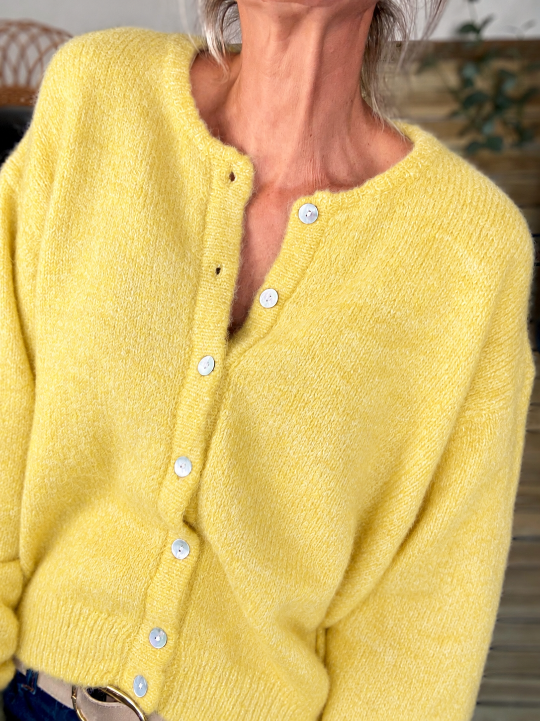 Gilet en maille MERYL - Jaune