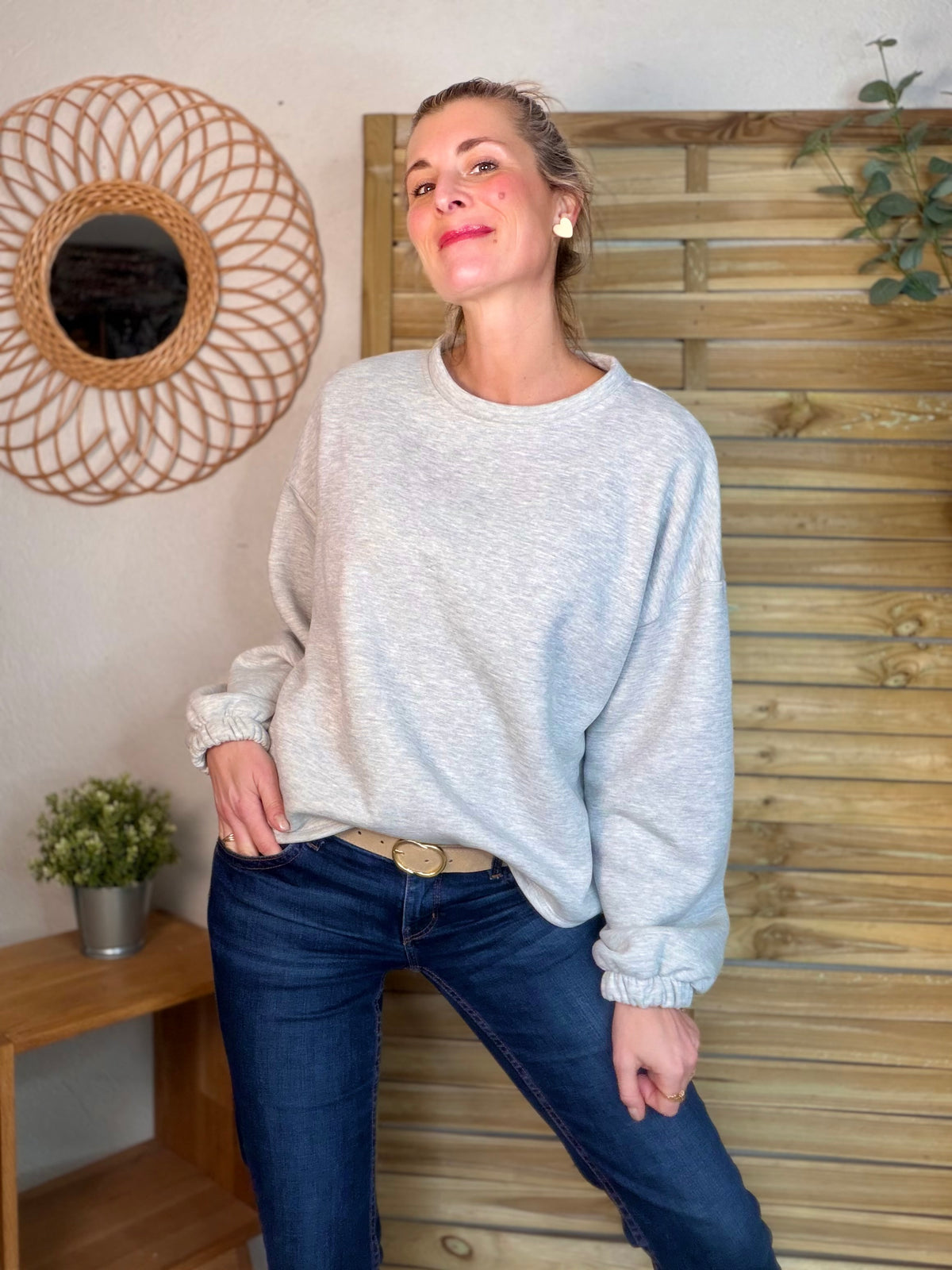 Sweat molleton oversized GOOD VIBES - MIKA